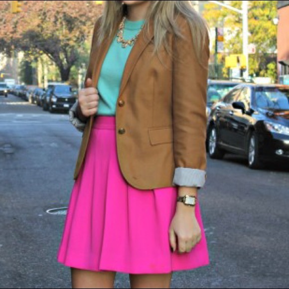 J. Crew Dresses & Skirts - J. Crew Hot Pink Magenta Neon Crepe Skirt Size 6